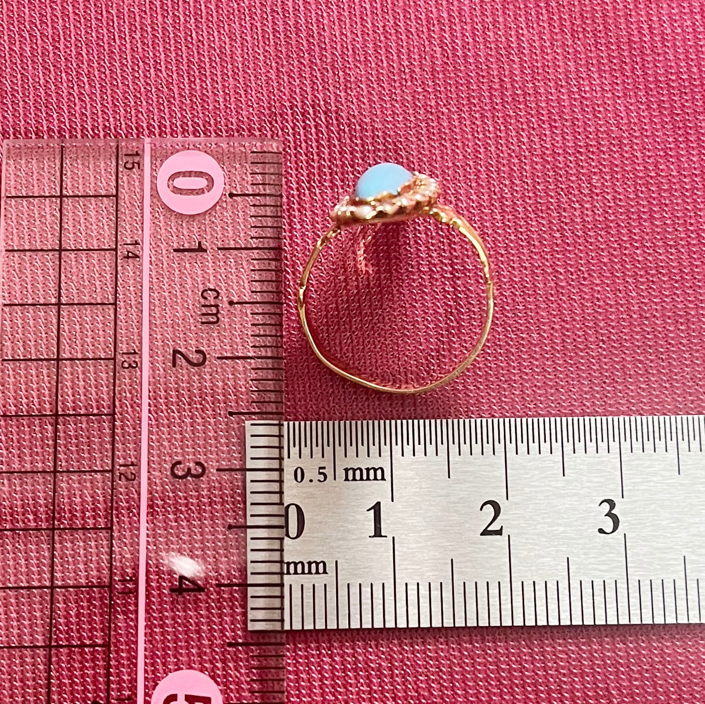 アンティークジュエリー フランス アンティーク リング K18 イーグルヘッド 1900年前後頃 水色石 真珠 〜シードパールが織りなす栄華の証〜 DR00691