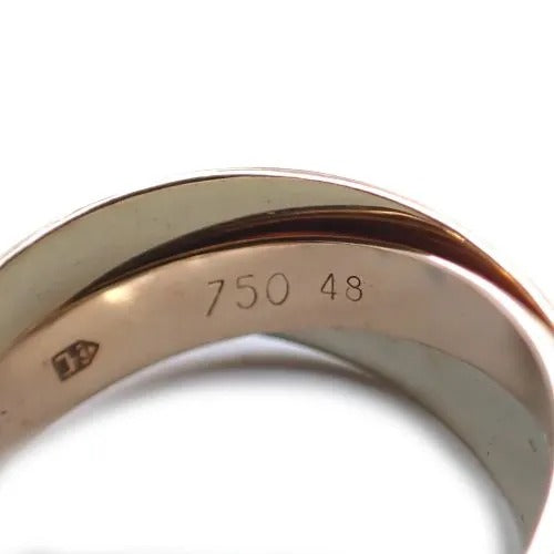 カルティエ Cartier 750 K18 YG WG PG 6.8g 48号 トリニティ リング 指輪 ジュエリー 6枚目