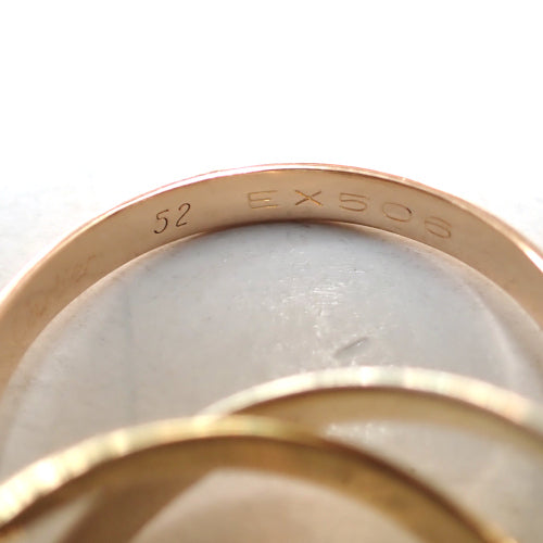 カルティエ Cartier 750 K18 YG WG PG 5.0g 52号 トリニティ リング 指輪 ジュエリー