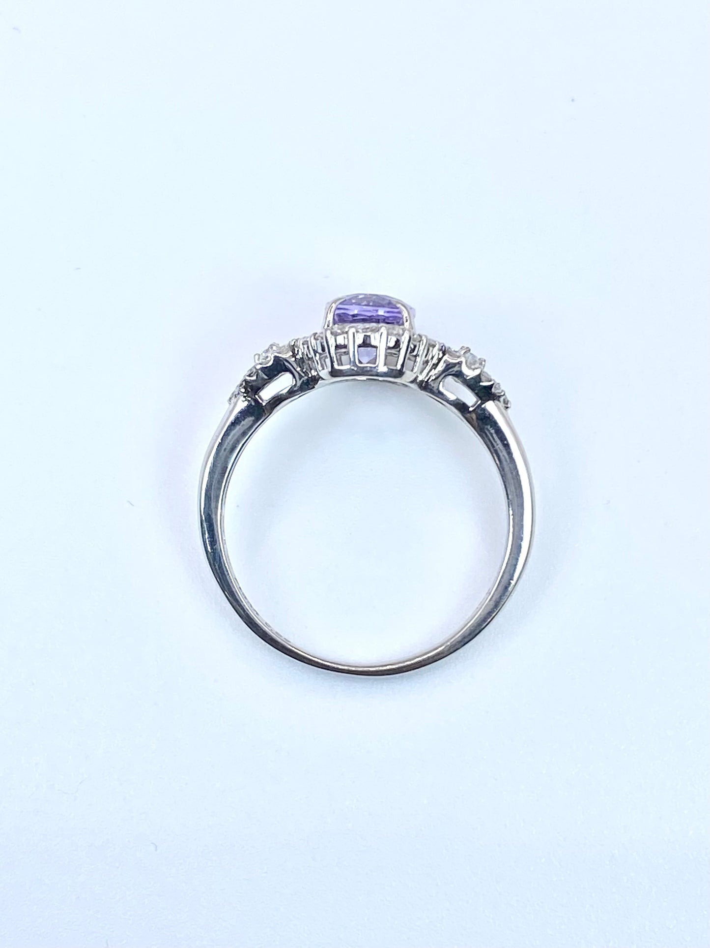 ハックマナイト 0.85ct / ダイヤモンド 計0.29ct Pt900 リング 13号【リフレッシュメント(新品仕上げ・補修・洗浄等済)】【3日以内返品可(※カード/キャリア決済の場合)】