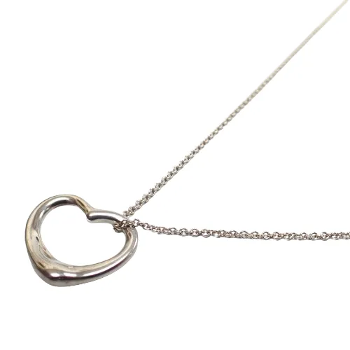 ティファニー Tiffany&Co. エレサペレッティ SV925 スターリングシルバー 5.4g オープンハート ミディアム ネックレス