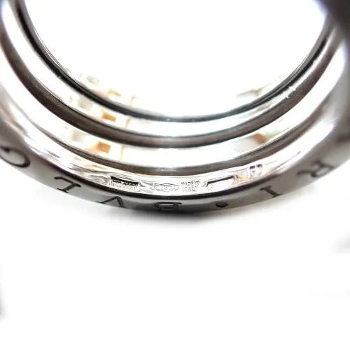 ブルガリBVLGARI #50 750 K18 B-zero1 ビーゼロワン 3バンド ホワイトゴールド リング 指輪 箱付き