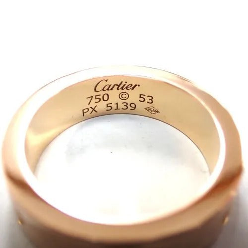 カルティエ Cartier 750 K18 PG ピンクサファイア 1P ラブリング 指輪 ジュエリー
