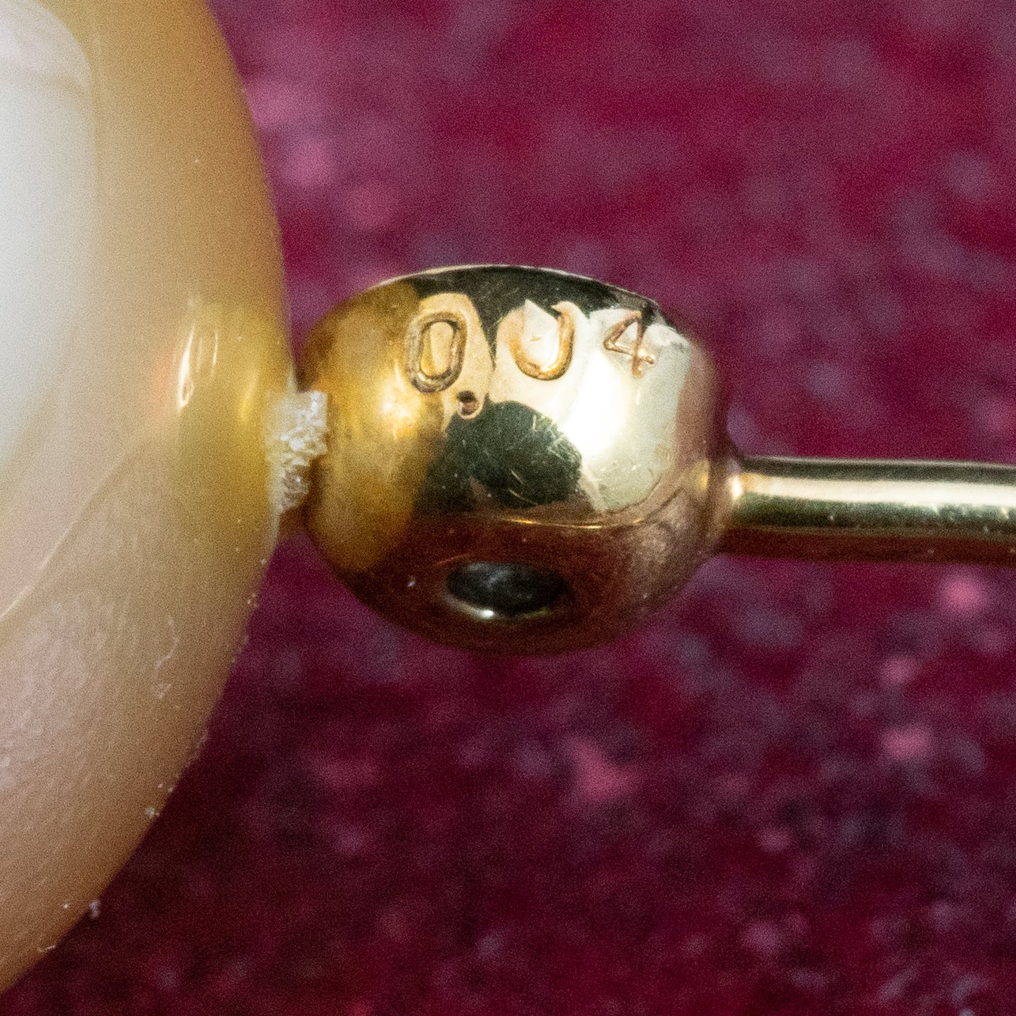 ゴールデンパール ピアス K18 白蝶真珠 12.2-12.4mm ダイヤモンド 0.04ct 大粒パール MOE00062