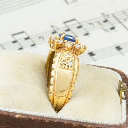 K18 サファイア0.40ct × ダイヤモンド0.43ct リング 〜気品あふれるブルーのきらめき〜OKR00155