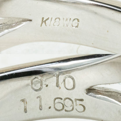 ヴィンテージジュエリー シルバーカラー ホワイトゴールド  K18WG ミスティックトパーズ 11.695ct  ダイヤモンド 0.10ct  OKR00248