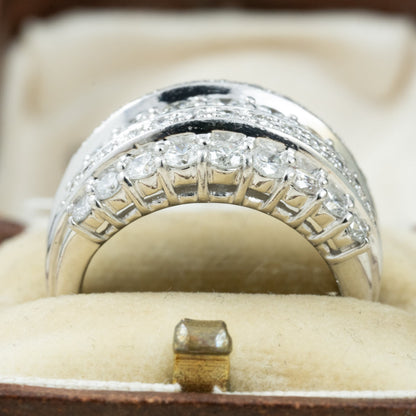 ダイヤモンドリング 2.05ct Pt900 プラチナ 幅広 ゴージャスデザイン 日本製 指輪 OKR00186