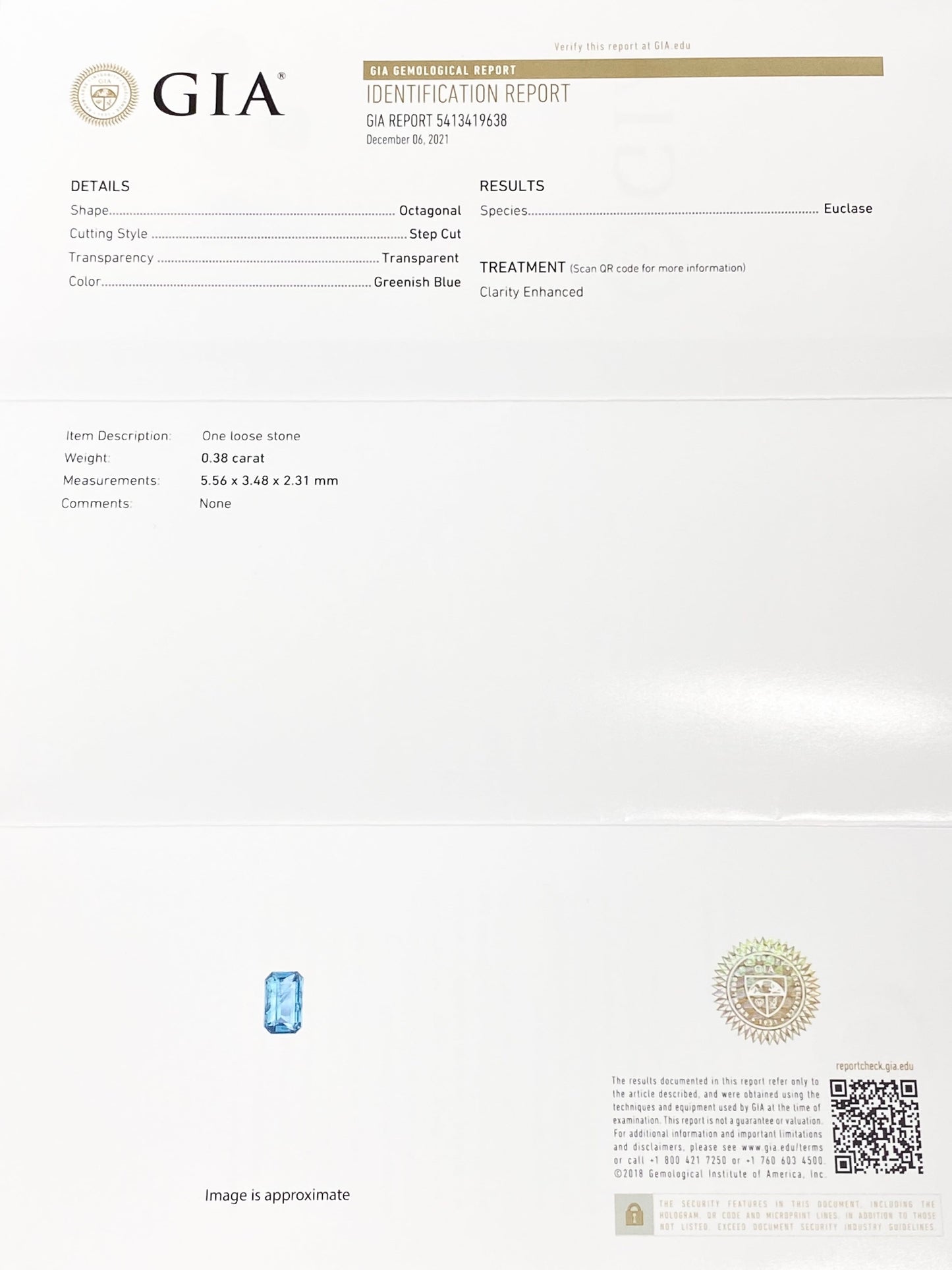 新品ユークレース 0.38ct / ダイヤモンド 計0.29ct Pt900 リング 3日以内返品可※カード/キャリア決済の場合 8枚目