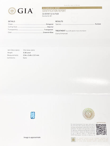 新品ユークレース 0.38ct / ダイヤモンド 計0.29ct Pt900 リング 3日以内返品可※カード/キャリア決済の場合 8枚目