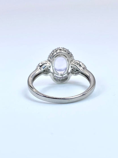 ハックマナイト 0.85ct / ダイヤモンド 計0.29ct Pt900 リング 13号【リフレッシュメント(新品仕上げ・補修・洗浄等済)】【3日以内返品可（※カード/キャリア決済の場合）】
