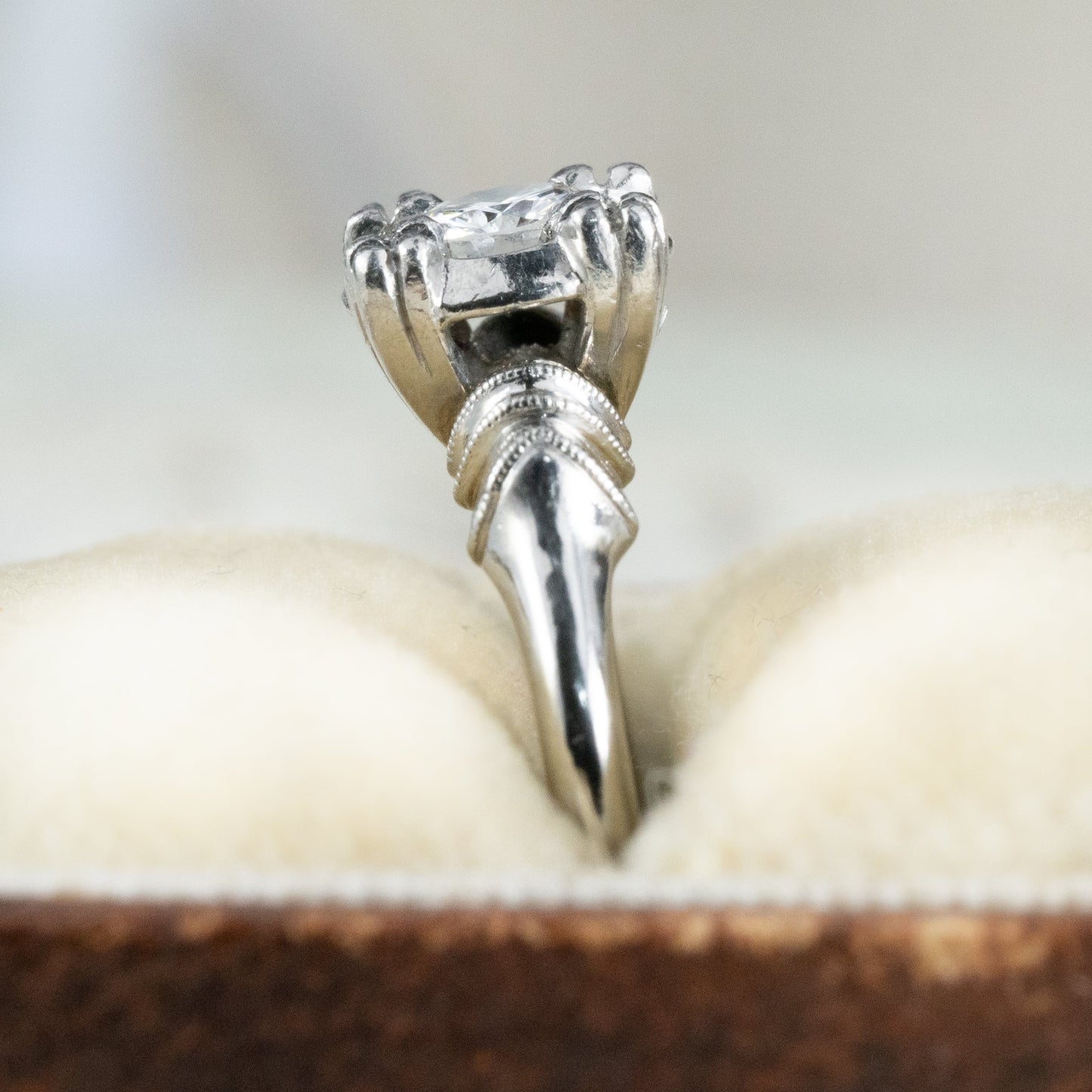 昭和ジュエリー ダイヤモンド リング Pm プラチナ 三越 ヴィンテージ 昭和レトロ 指輪 0.18ct OKR00138