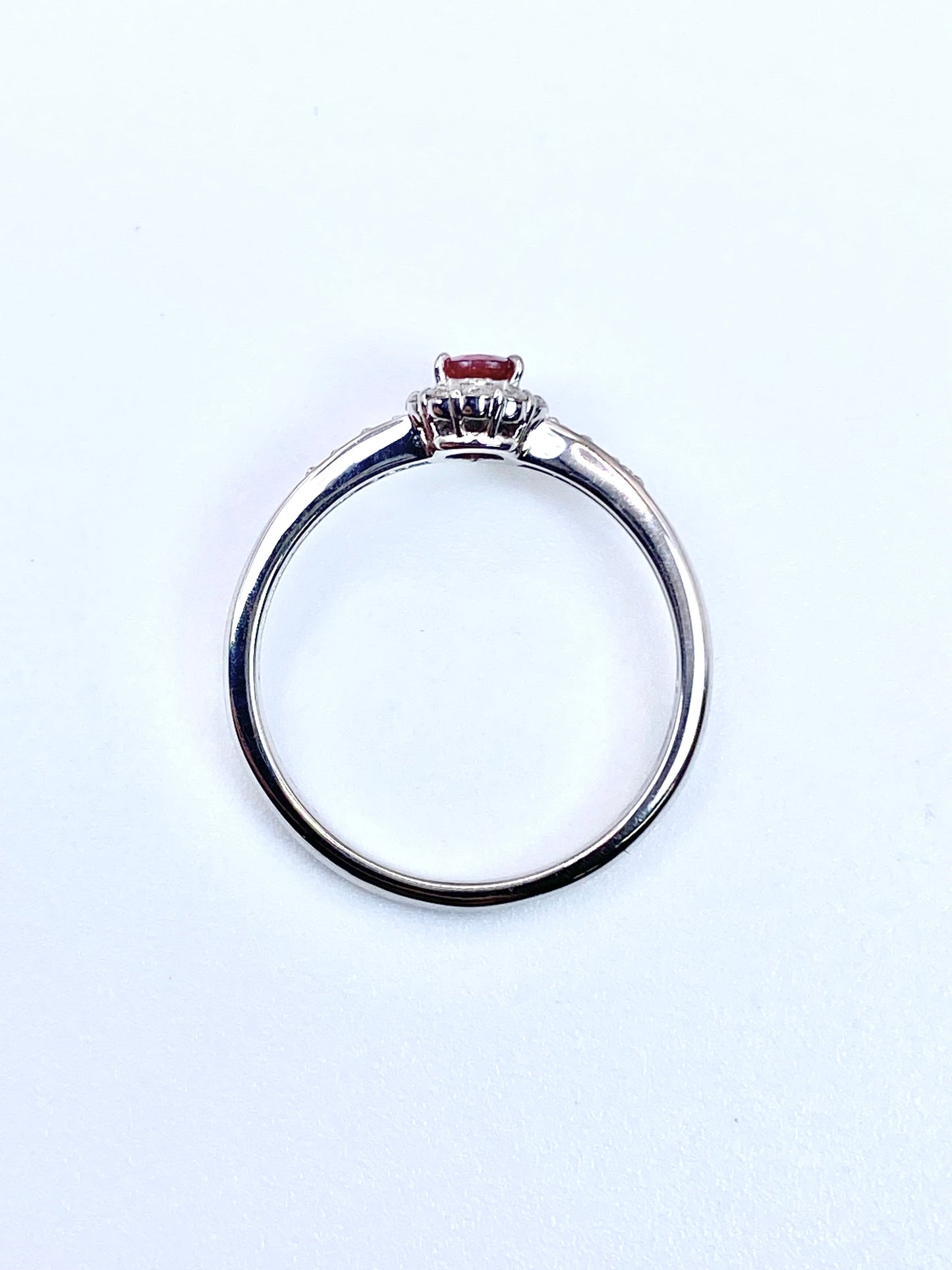 【新品】非加熱ピジョンブラッドルビー 0.21ct / ダイヤモンド 計0.18ct Pt950 リング【新品】【3日以内返品可（※カード/キャリア決済の場合）】
