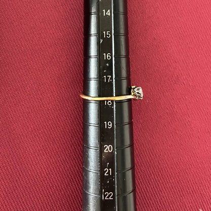 アンティークジュエリー イギリス アンティーク リング 1900前後頃 K18 PLAT オールドヨーロピアンカットダイアモンド /トワエモア あなたと私 DR00572