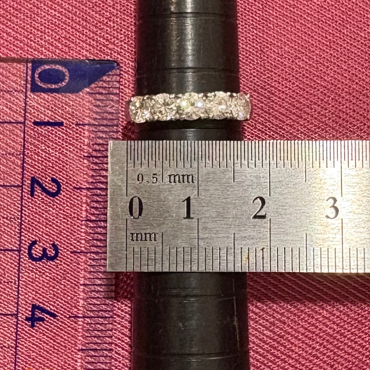 昭和レトロ ダイヤモンド リング 一文字 デザイン ヴィンテージ  Pt900 ５石 1.06ct MR00761