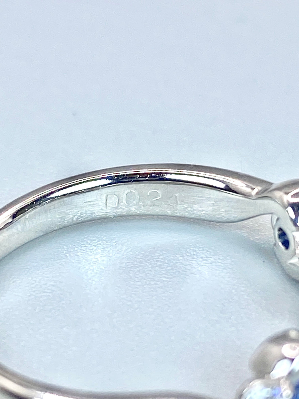 サファイア 計0.36ct / ダイヤモンド 計0.24ct Pt900 リング 14号【リフレッシュメント(新品仕上げ・補修・洗浄等済)】