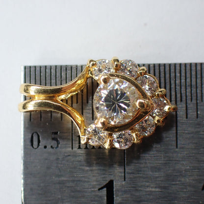 K18 ダイヤモンド 0.27ct ペンダントトップ 取り巻き ヘイロー ハートモチーフ調 シンプル 上品 普段使い 一点物 ジュエリーMOP00256