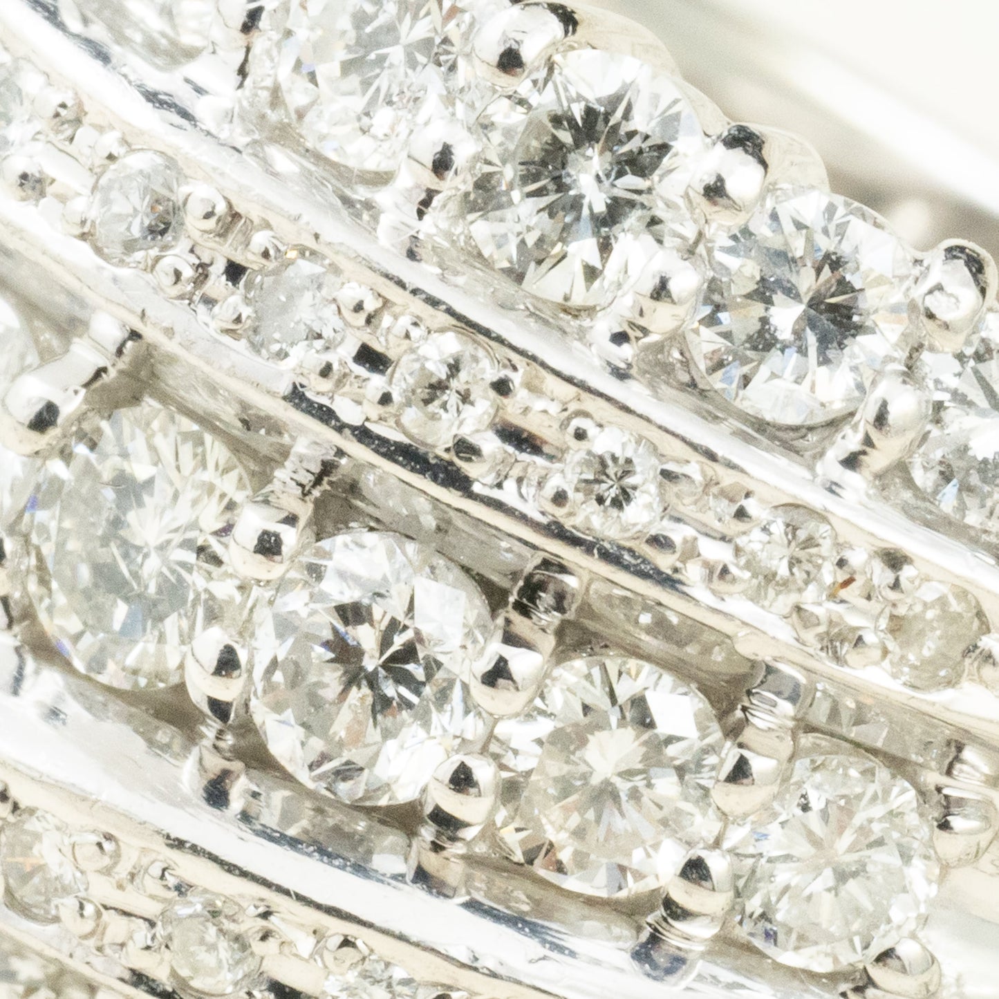 ダイヤモンドリング 2.05ct Pt900 プラチナ 幅広 ゴージャスデザイン 日本製 指輪 OKR00186