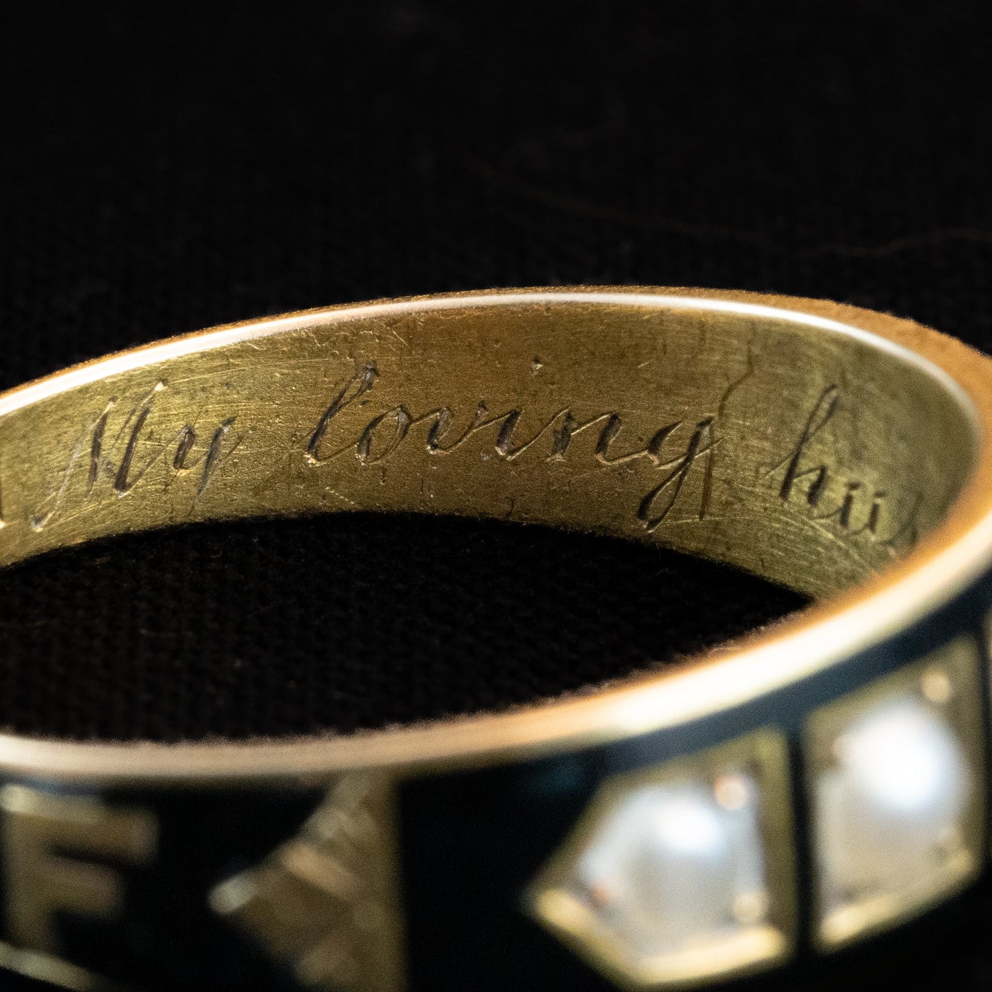 イギリス アンティークリング（モーニングリング） 1892年  My loving husband / IN MEMORY OF 〜悠久の時を経て届いた愛と絆の指輪〜DR00659
