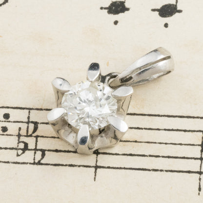 昭和ジュエリー ダイヤモンド ペンダントトップ Pt900 0.65ct ヴィンテージ 昭和レトロ チャーム プラチナ MOP00249