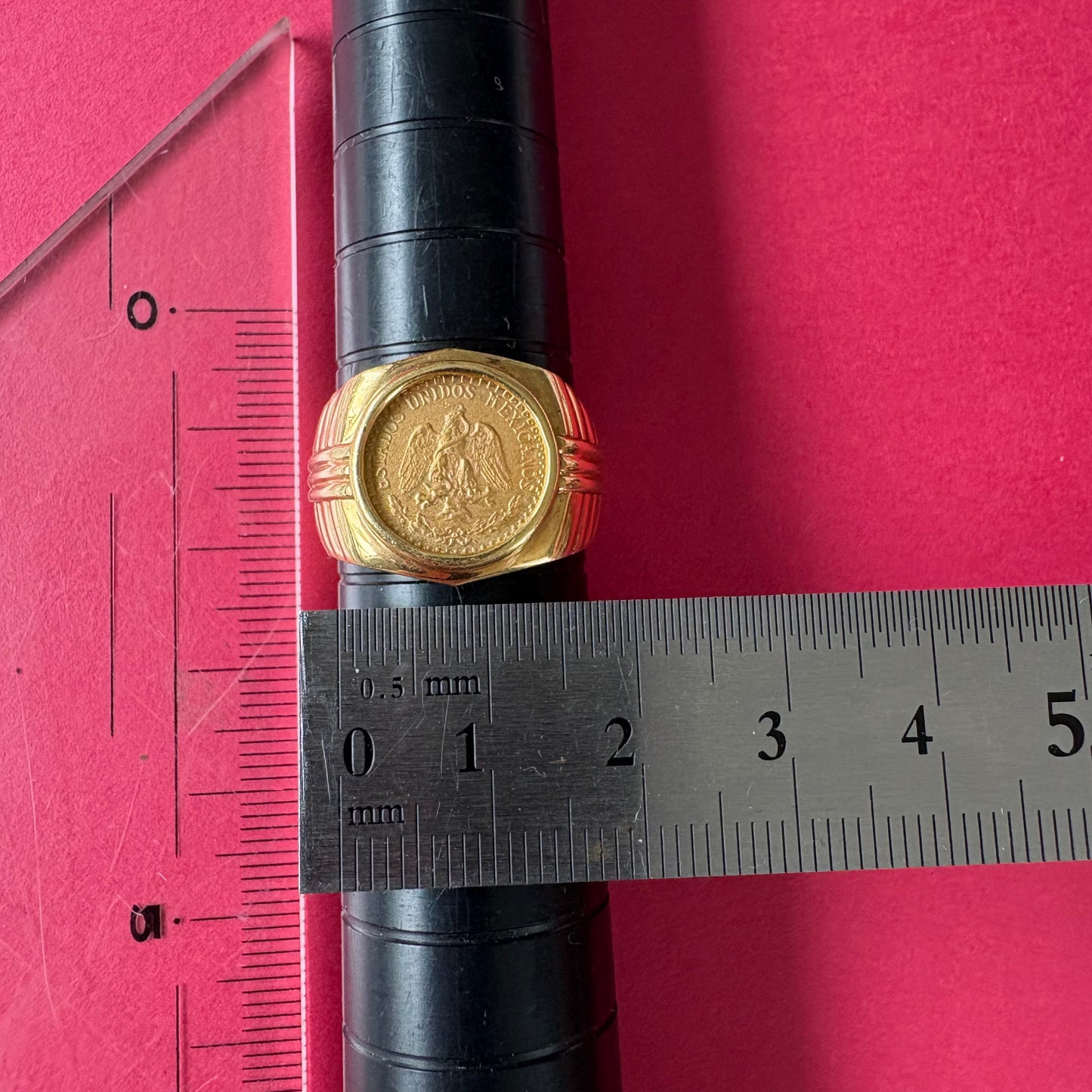 K21.6 コイン/ K18リング DOS PESOS 1945年 コインリング ドスペソ 〜時代を越え、指先に受け継がれる黄金の物語〜   MR00783