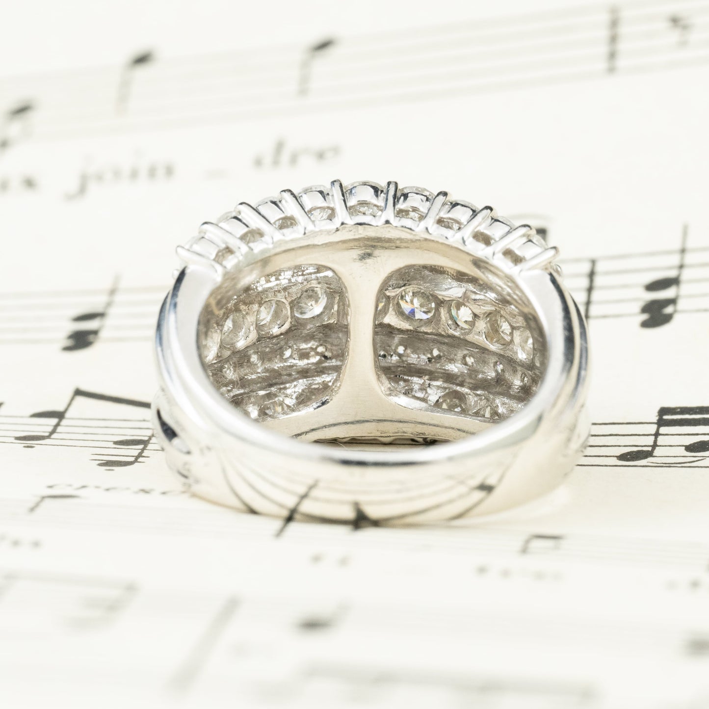 ダイヤモンドリング 2.05ct Pt900 プラチナ 幅広 ゴージャスデザイン 日本製 指輪 OKR00186
