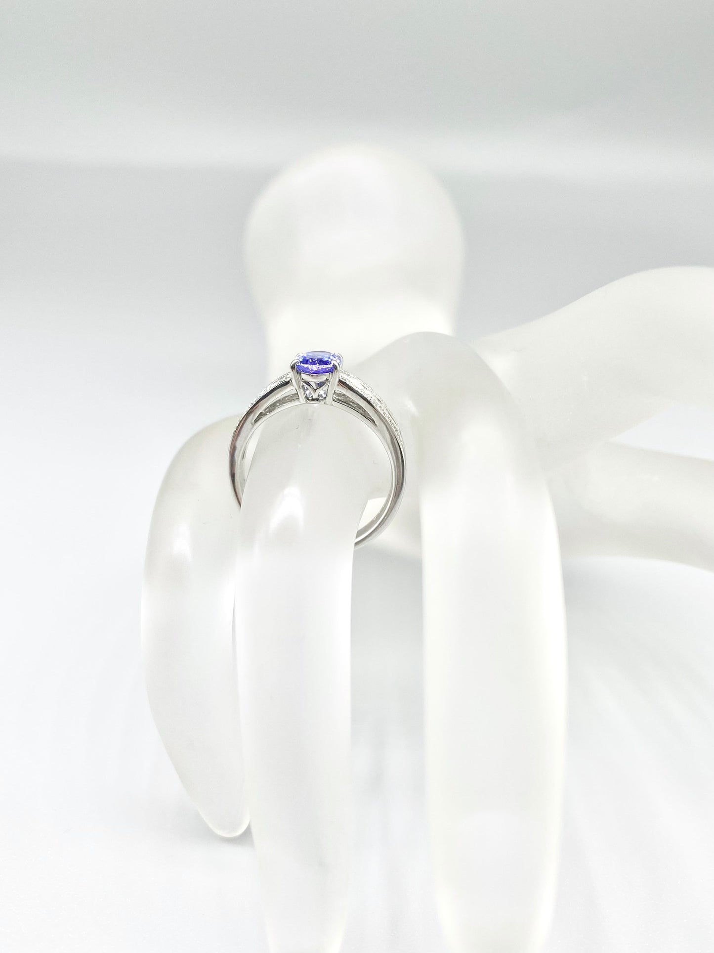 タンザナイト 0.84ct / ダイヤモンド 計0.27ct Pt950 リング 11.5号リフレッシュメント新品仕上げ・補修・洗浄等済3日以内返品可※カード/キャリア決済の場合動画リンク　Twitt 6枚目