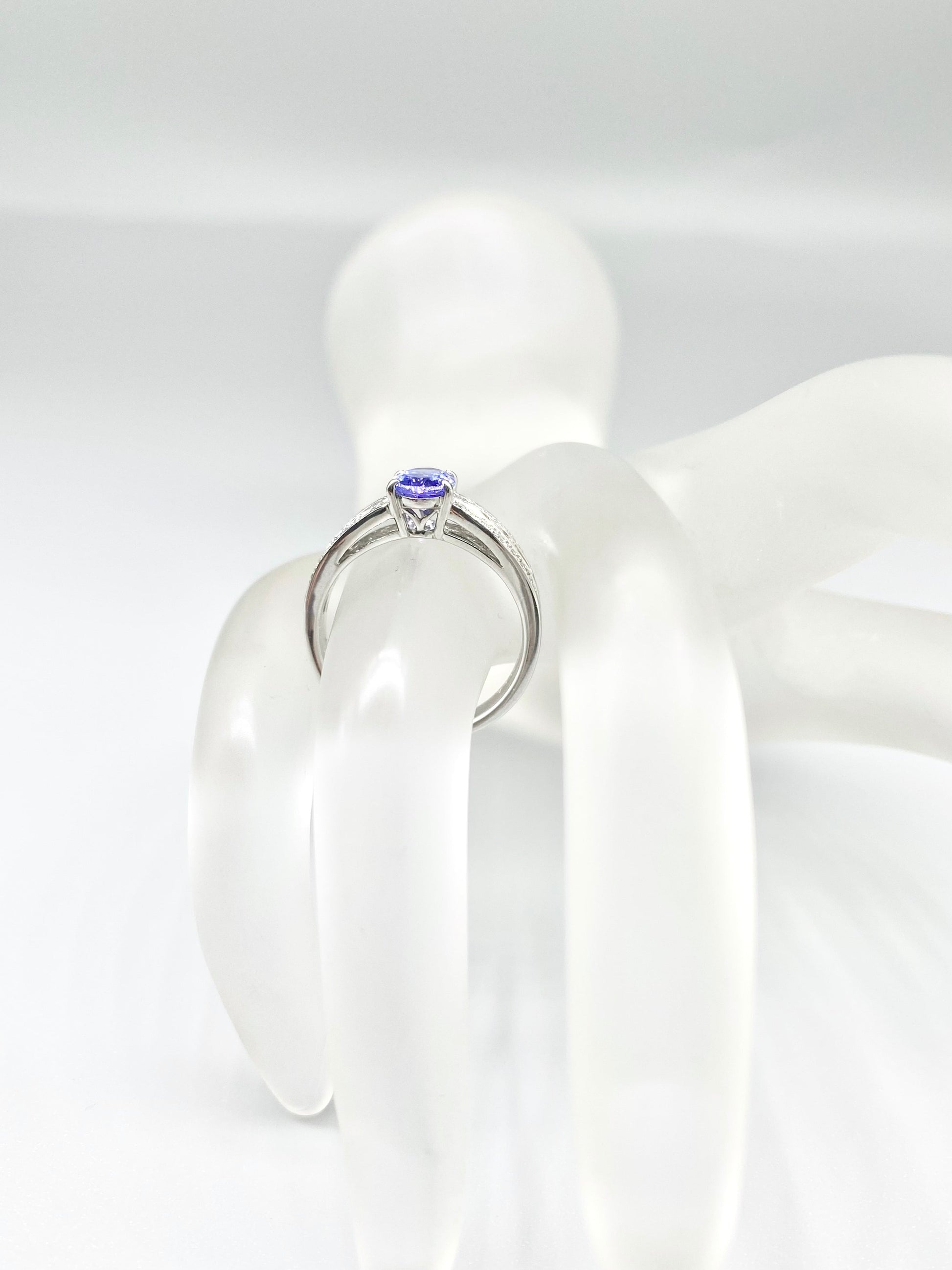 タンザナイト 0.84ct / ダイヤモンド 計0.27ct Pt950 リング 11.5号リフレッシュメント新品仕上げ・補修・洗浄等済3日以内返品可※カード/キャリア決済の場合動画リンク　Twitt 6枚目