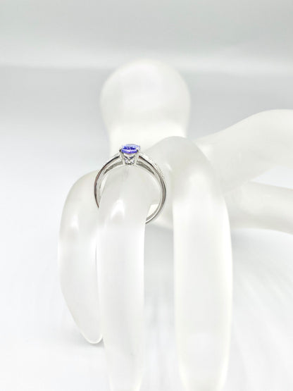 タンザナイト 0.84ct / ダイヤモンド 計0.27ct Pt950 リング 11.5号リフレッシュメント新品仕上げ・補修・洗浄等済3日以内返品可※カード/キャリア決済の場合動画リンク　Twitt 6枚目