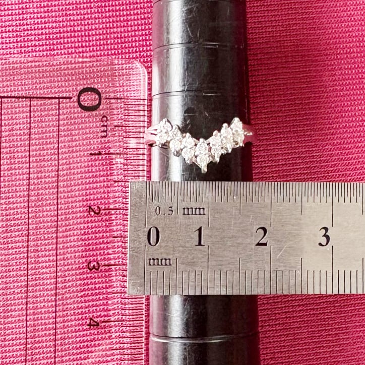 昭和ジュエリー ダイヤモンド リング Pt900 0.26ct ヴィンテージ 昭和レトロ V字デザイン 指輪 プラチナ OKR00206