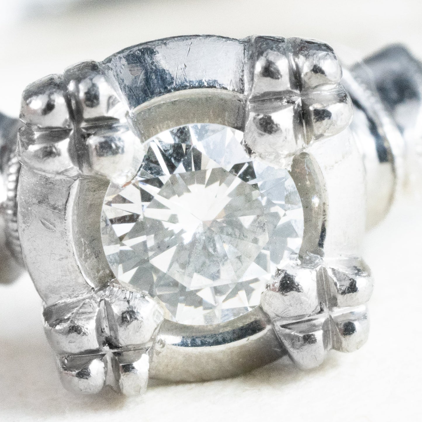 昭和ジュエリー ダイヤモンド リング Pm プラチナ 三越 ヴィンテージ 昭和レトロ 指輪 0.18ct OKR00138