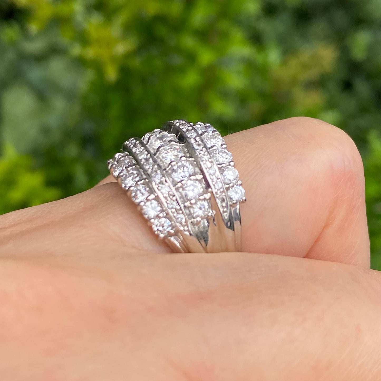 ダイヤモンドリング 2.05ct Pt900 プラチナ 幅広 ゴージャスデザイン 日本製 指輪 OKR00186