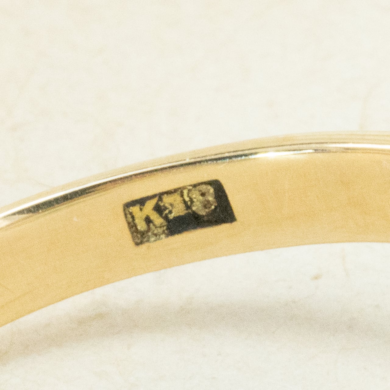 昭和ジュエリー K18 リング 和彫り 彫刻デザイン ヴィンテージ 昭和レトロ キャンディリング ゴールド 指輪 MR00790
