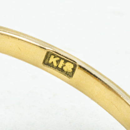 昭和ジュエリー ファイアオパール リング K18 3石 ヴィンテージ 昭和レトロ ゴールド 指輪 MOR00695