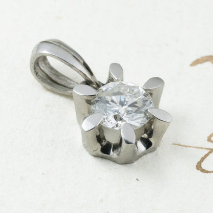 昭和ジュエリー ダイヤモンド ペンダントトップ Pt900 0.65ct ヴィンテージ 昭和レトロ チャーム プラチナ MOP00249