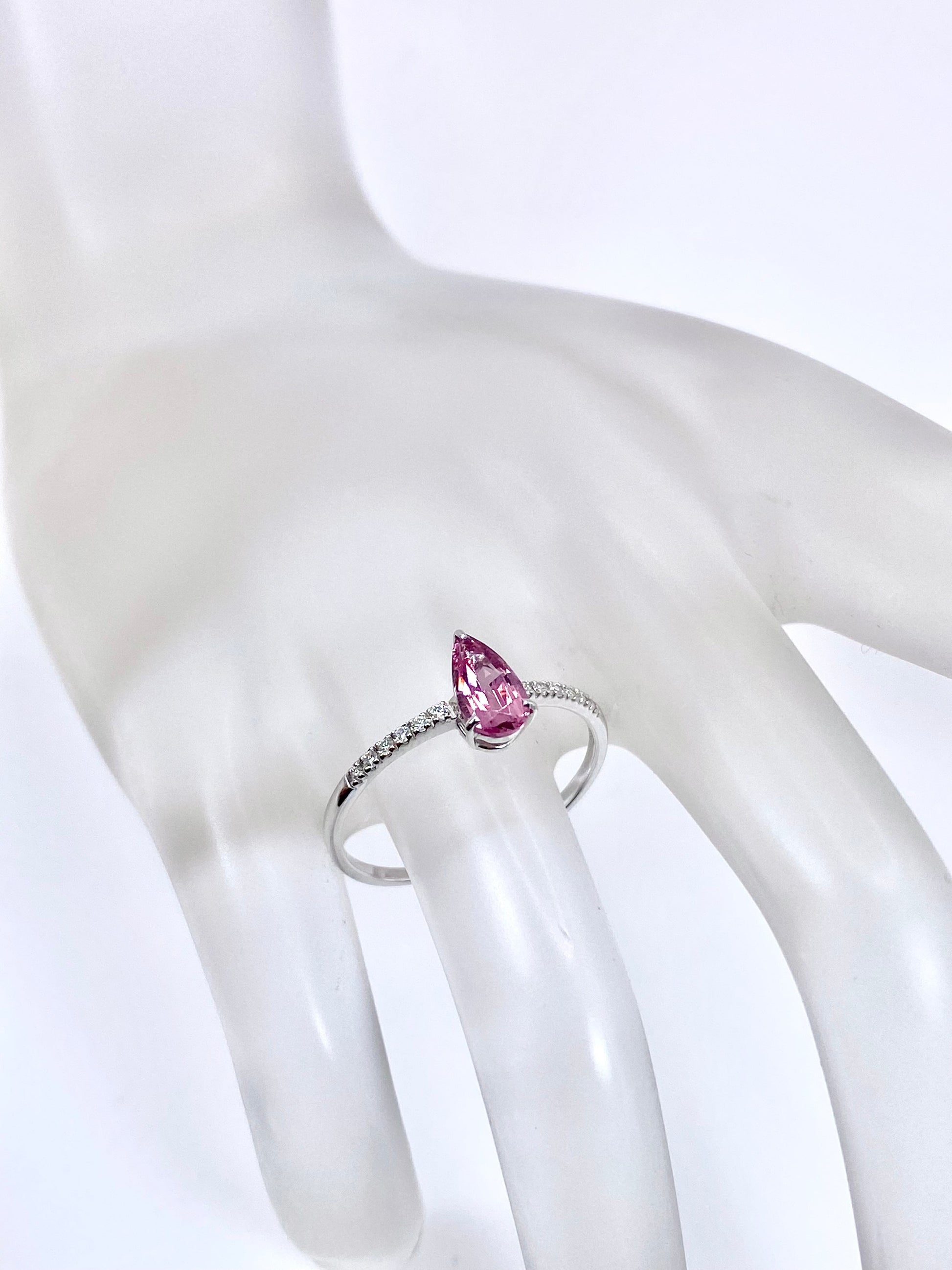 【夏季全体SALE（ジュエリー）~7/31】マラヤガーネット 0.71ct / ダイヤモンド 計0.05ct  Pt900 リング 14号【リフレッシュメント(新品仕上げ・補修・洗浄等済)】【3日以内返品可（※カード/キャリア決済の場合）】