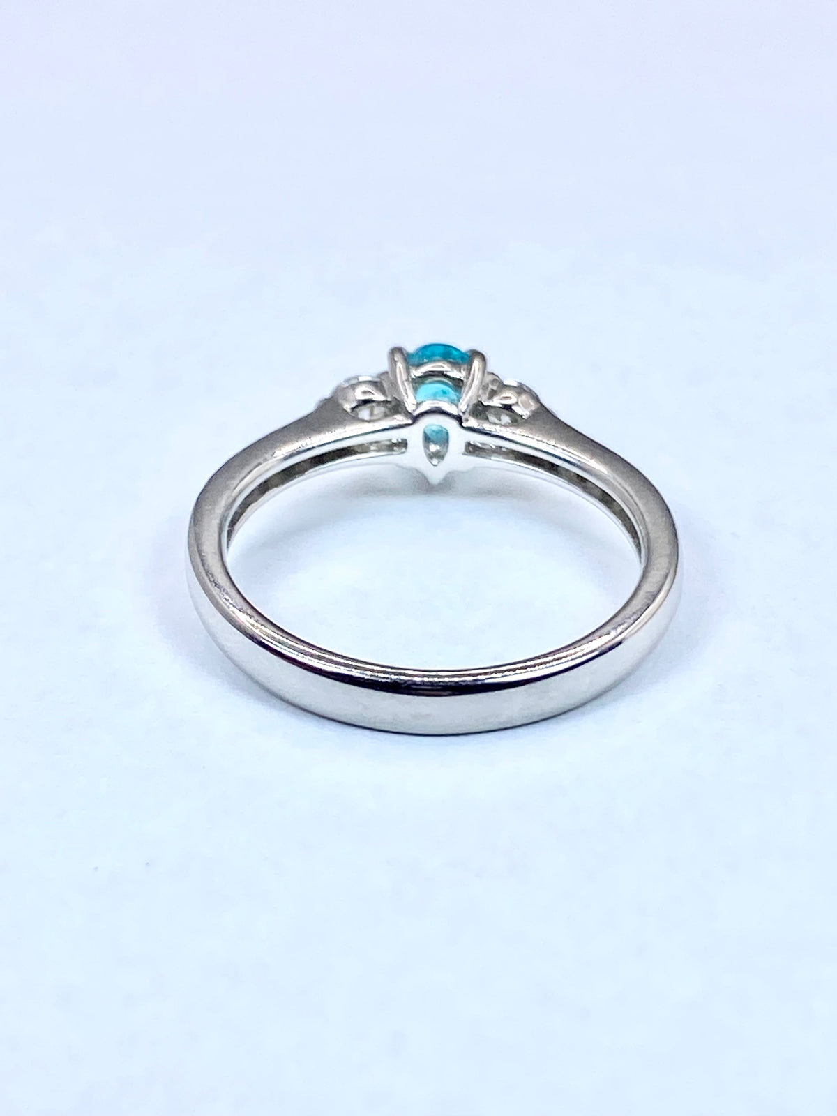 パライバトルマリン 0.22ct / ダイヤモンド 計0.22ct Pt900 リング 10号【リフレッシュメント(新品仕上げ・補修・洗浄等済)】【3日以内返品可（※カード/キャリア決済の場合）】