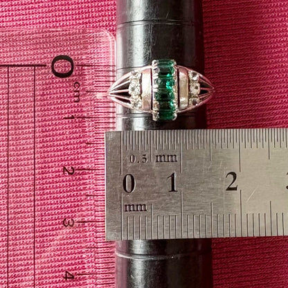 昭和ジュエリー 合成ガラス リング K14 ヴィンテージ 昭和レトロ 和デコデザイン 指輪 OKR00220