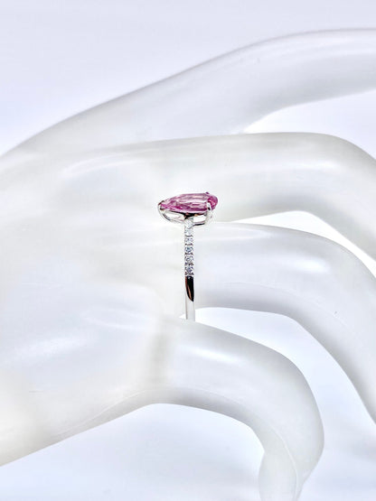 【夏季全体SALE（ジュエリー）~7/31】マラヤガーネット 0.71ct / ダイヤモンド 計0.05ct  Pt900 リング 14号【リフレッシュメント(新品仕上げ・補修・洗浄等済)】【3日以内返品可（※カード/キャリア決済の場合）】