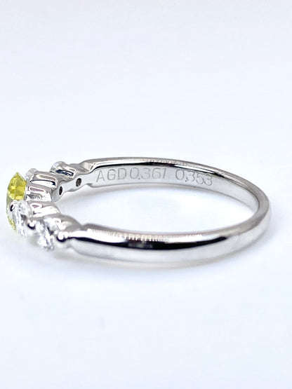 ダイヤモンド（トリート） 0.361ct / ダイヤモンド 計0.353ct Pt900 リング 11号【リフレッシュメント(新品仕上げ・補修・洗浄等済)】【3日以内返品可（※カード/キャリア決済の場合）】