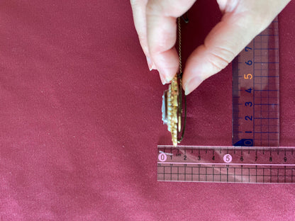 アンティークジュエリー アンティークブローチ  ストーンカメオ  K10 シードパール エナメル 28.0g 昔の職人の技術が詰まった美しい作品 MOBR00032