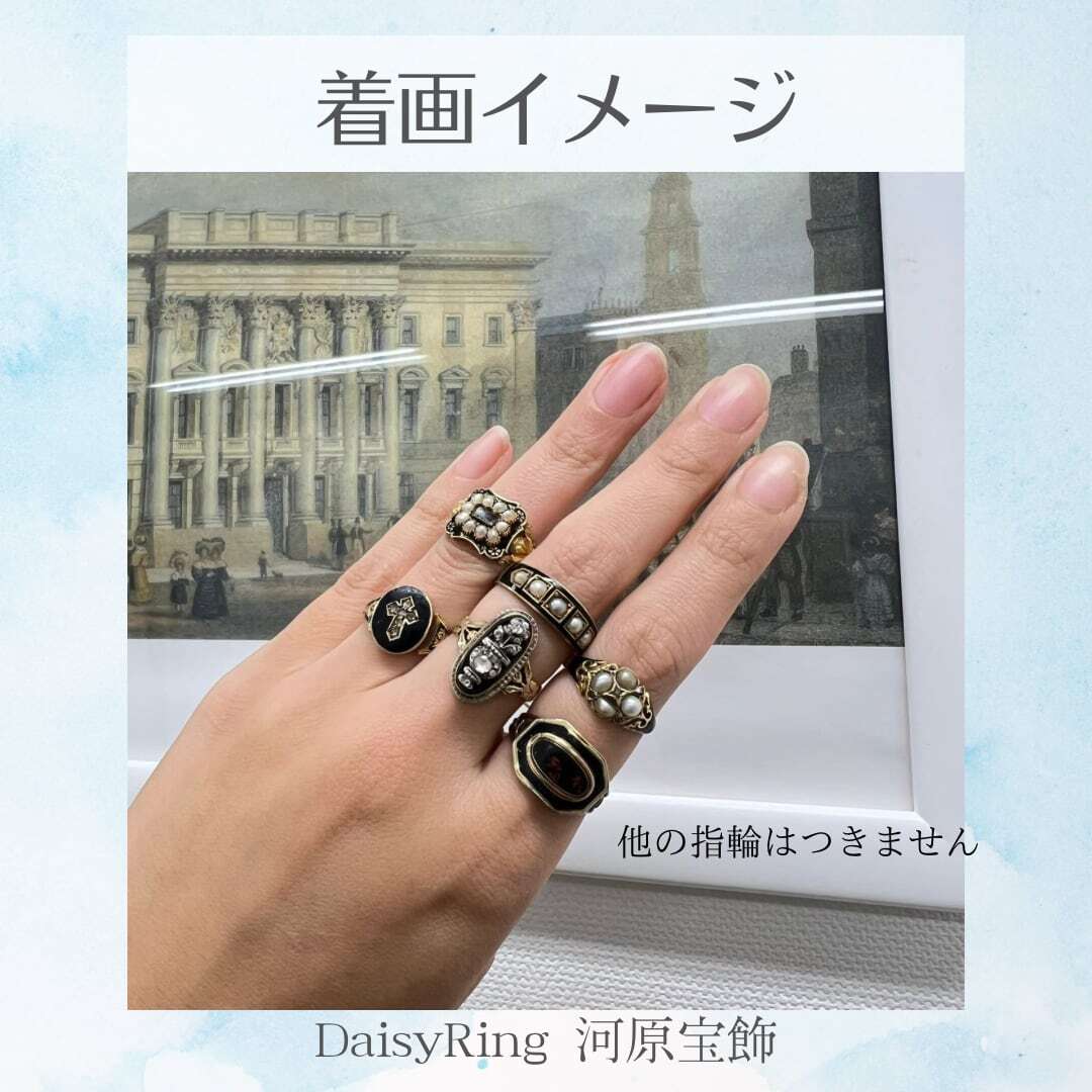 アンティークジュエリー イギリス ジョージアン時代 1810年 アンティークリング サーペンタイン(蛇型)モーニングリング DR00661