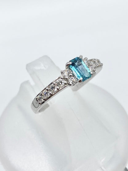 新品ユークレース 0.38ct / ダイヤモンド 計0.29ct Pt900 リング 3日以内返品可※カード/キャリア決済の場合 3枚目