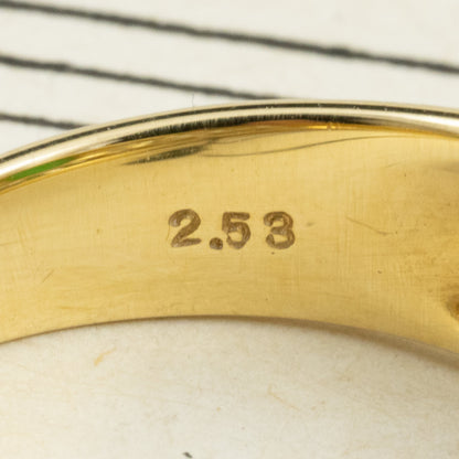 昭和レトロ リング K18 750 翡翠 2.58ct  ダイヤモンド パヴェセッティング 0.78ct 昭和ジュエリー 〜MR00774