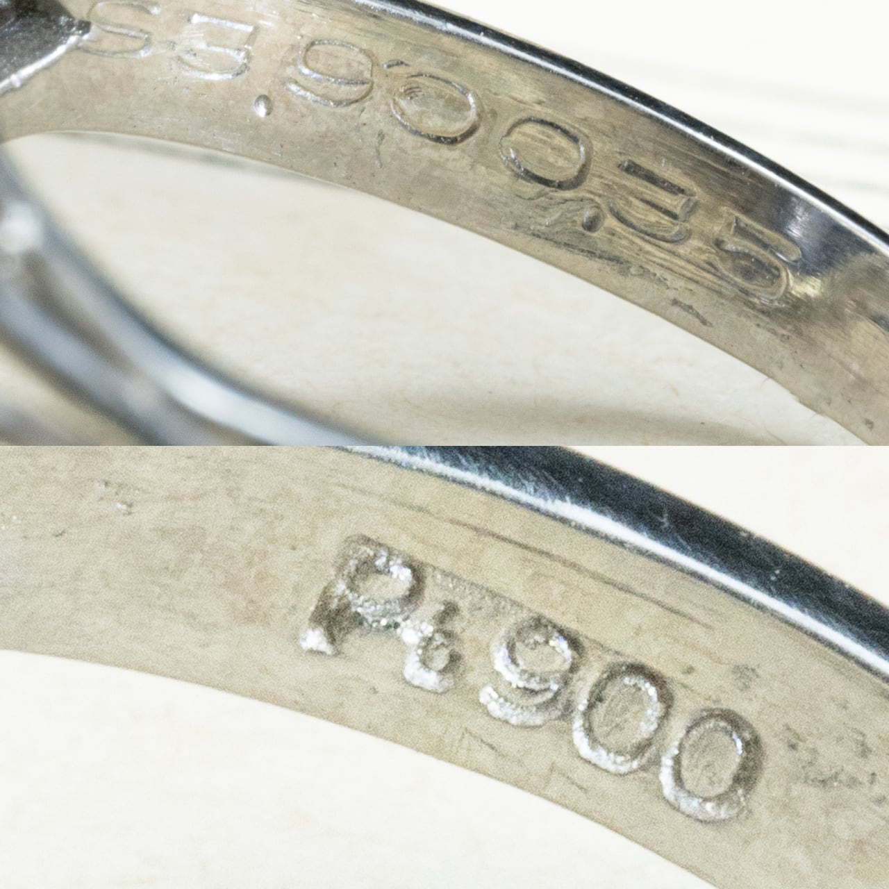 Pt900 昭和ザマスリング 非加熱ブルーサファイヤ 3.903ct ダイヤモンド0.35   〜遥か遠き氷の国のご令嬢リング〜OKR00249