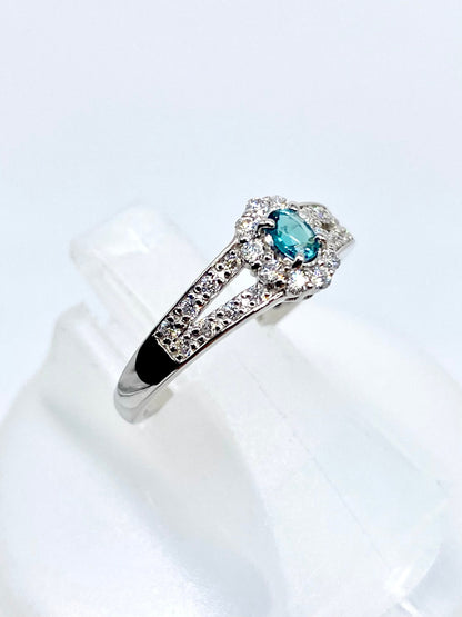 グランディディエライト 0.117ct / ダイヤモンド 計0.22ct Pt900 リング【リフレッシュメント(新品仕上げ・補修・洗浄等済)】【3日以内返品可（※カード/キャリア決済の場合）】【動画リンク　Twitter/X】あり