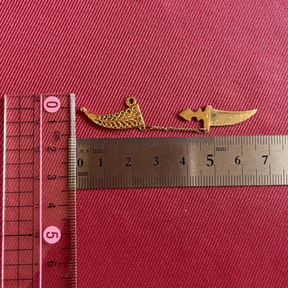 イタリア  UNOAERRE ウノアエレ 幸運のダガーナイフ ペンダントトップ K9  DP00104