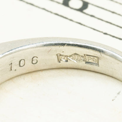 昭和レトロ ダイヤモンド リング 一文字 デザイン ヴィンテージ  Pt900 ５石 1.06ct MR00761