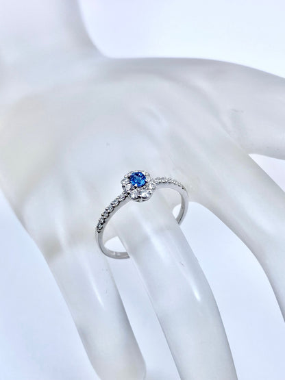 【新品】ガーナイト 0.161ct / ダイヤモンド 計0.23ct Pt900 リング【3日以内返品可（※カード/キャリア決済の場合）】