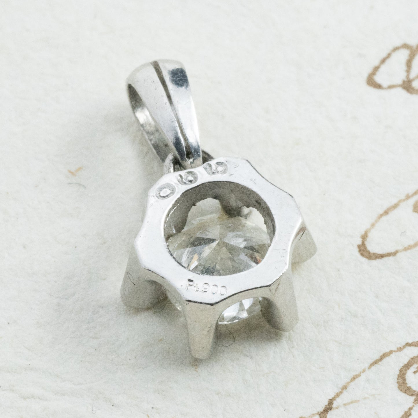 昭和ジュエリー ダイヤモンド ペンダントトップ Pt900 0.65ct ヴィンテージ 昭和レトロ チャーム プラチナ MOP00249