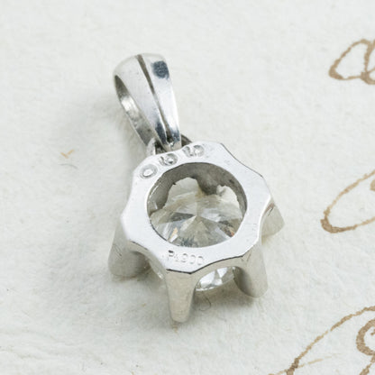 昭和ジュエリー ダイヤモンド ペンダントトップ Pt900 0.65ct ヴィンテージ 昭和レトロ チャーム プラチナ MOP00249